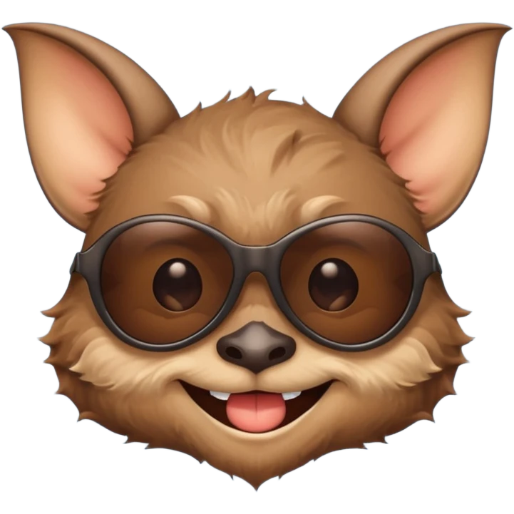cute bat with sunglasses emoji