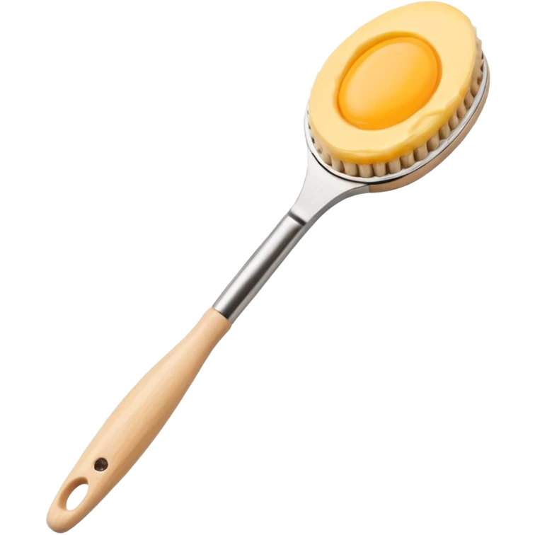 Beige fully silicon pastry brush for applying yolk  emoji