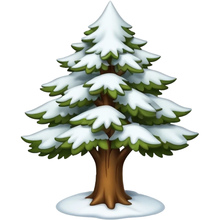 snowy tree emoji