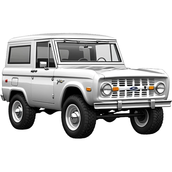 1967 Black and White Ford Bronco emoji