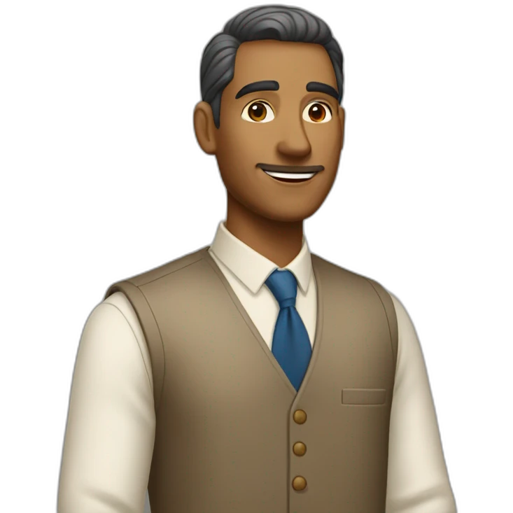 Smart man with Brahmin Heritage emoji