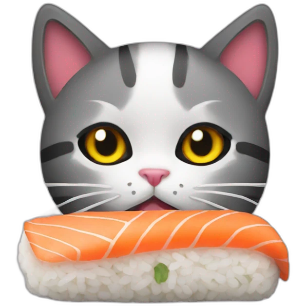 Cat sushi emoji