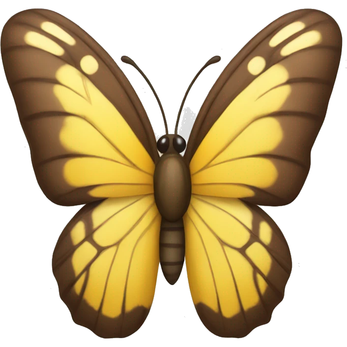 Brown and yellow butterfly emoji