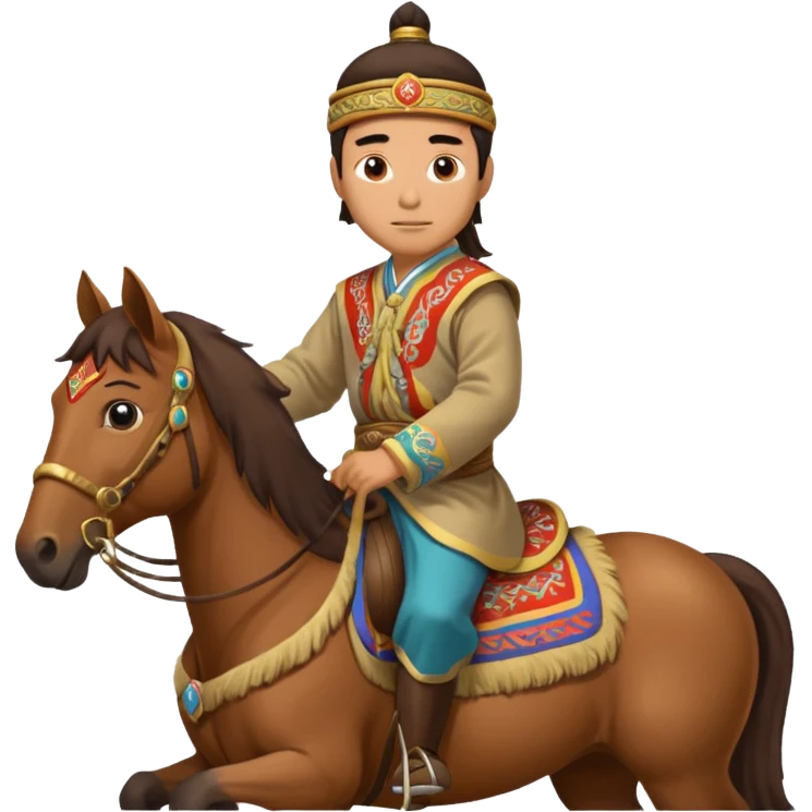 mongolian man on horse emoji