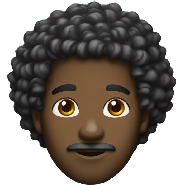 black guy with curly hightop emoji