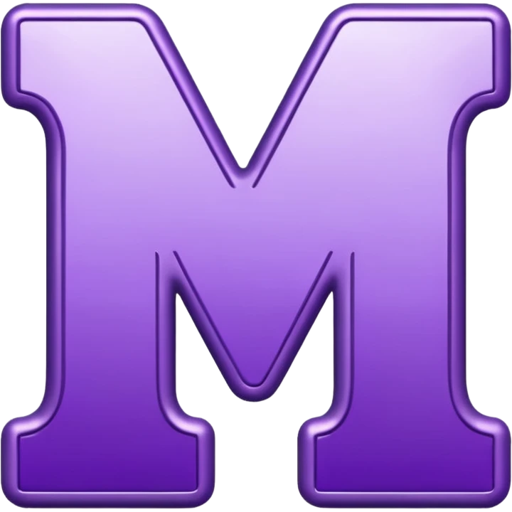purple shiny letters saying "YOU" emoji