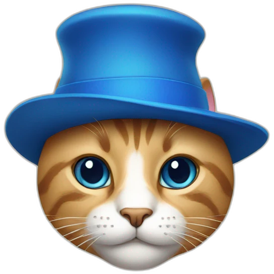 cat with blue hat emoji