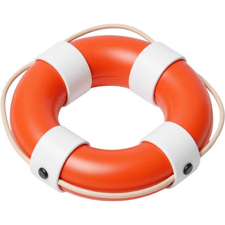 top down 2d flat lifebuoy emoji