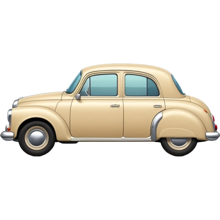 Beige creamy retro long car emoji
