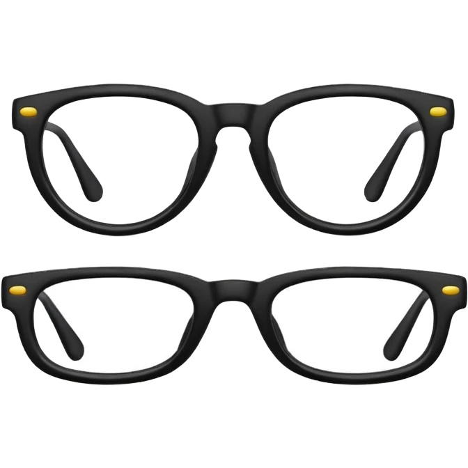 simple black glasses emoji