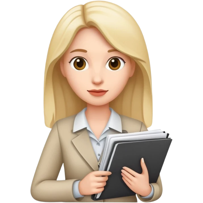 woman holding documents and papers emoji