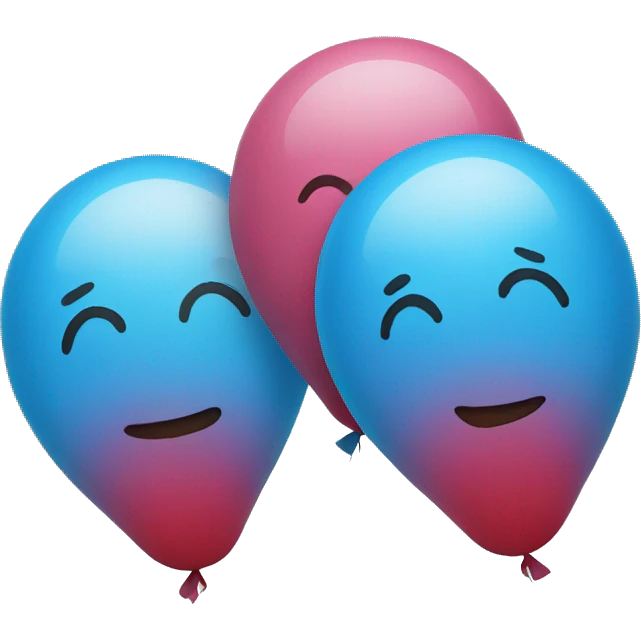 2 blue balloons emoji