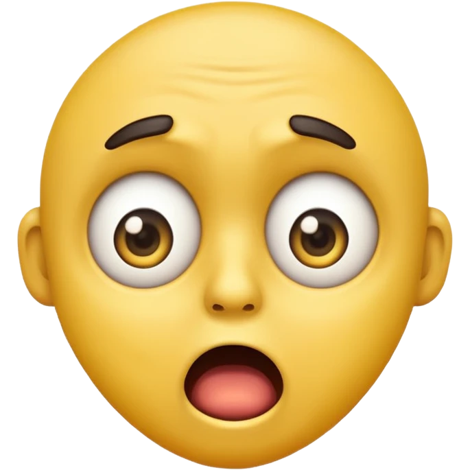 old looking yellow face shocked emoji emoji