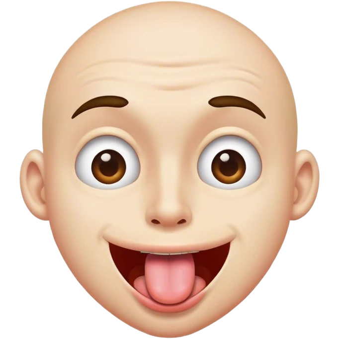 A male with his tongue out and eyes rolling back emoji