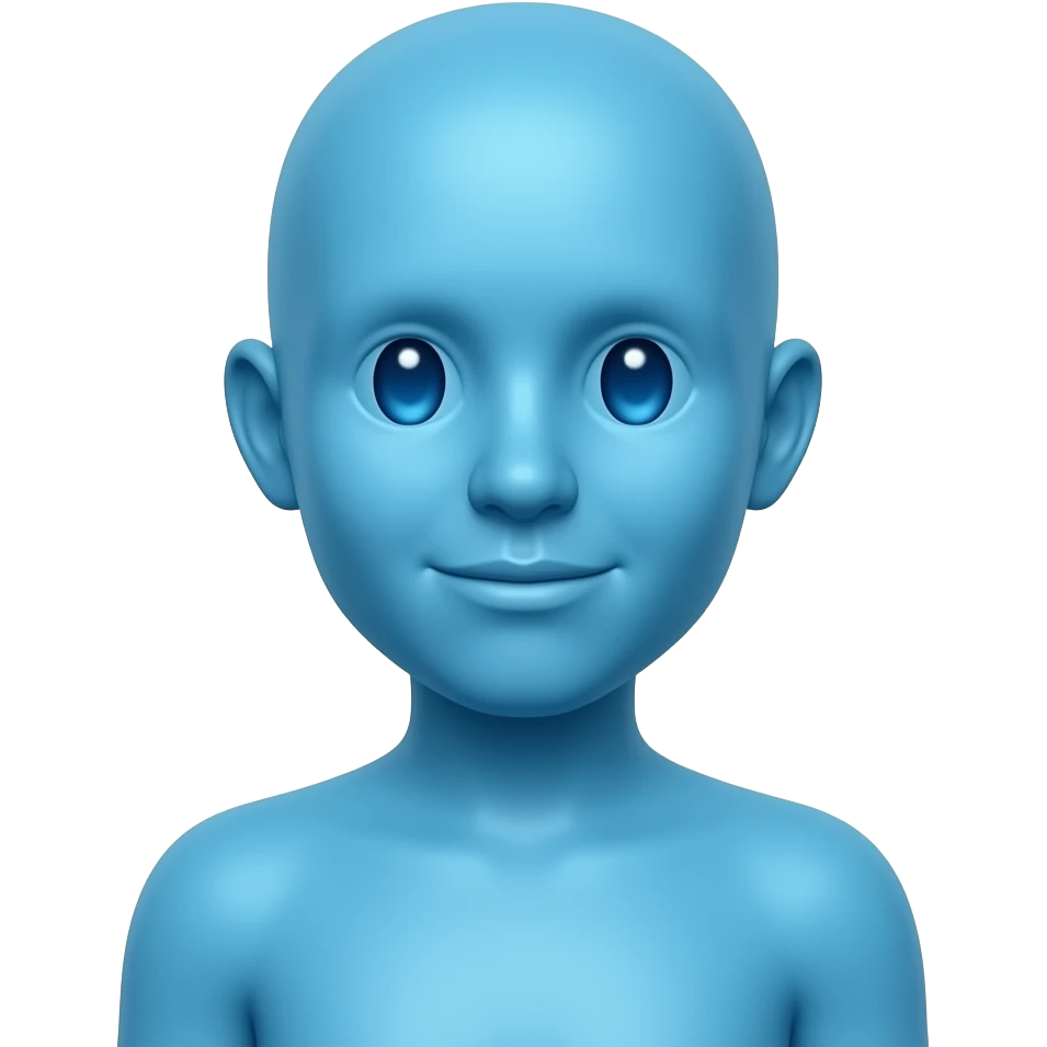 little blue folk emoji