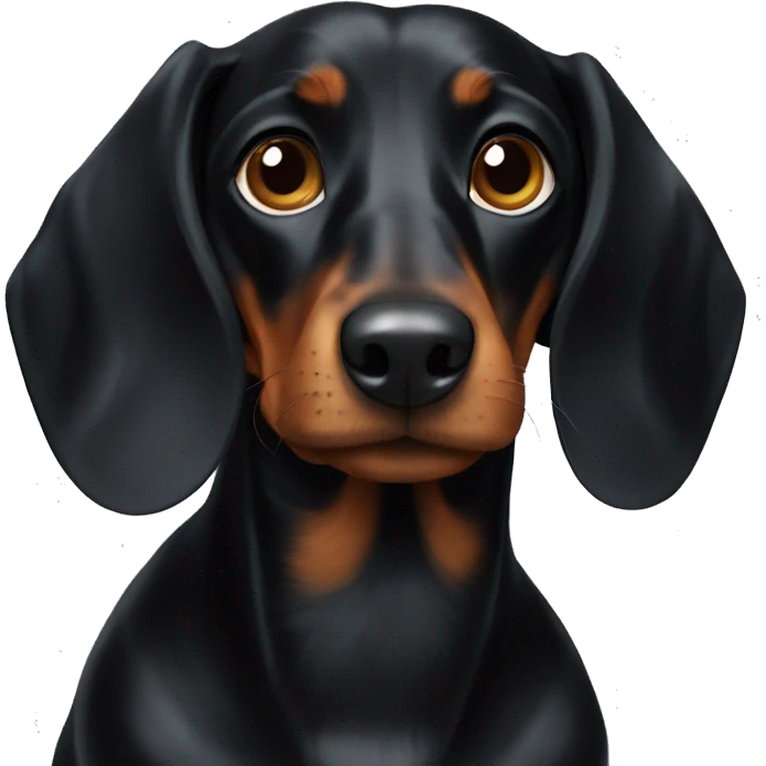 Two black dachshunds emoji