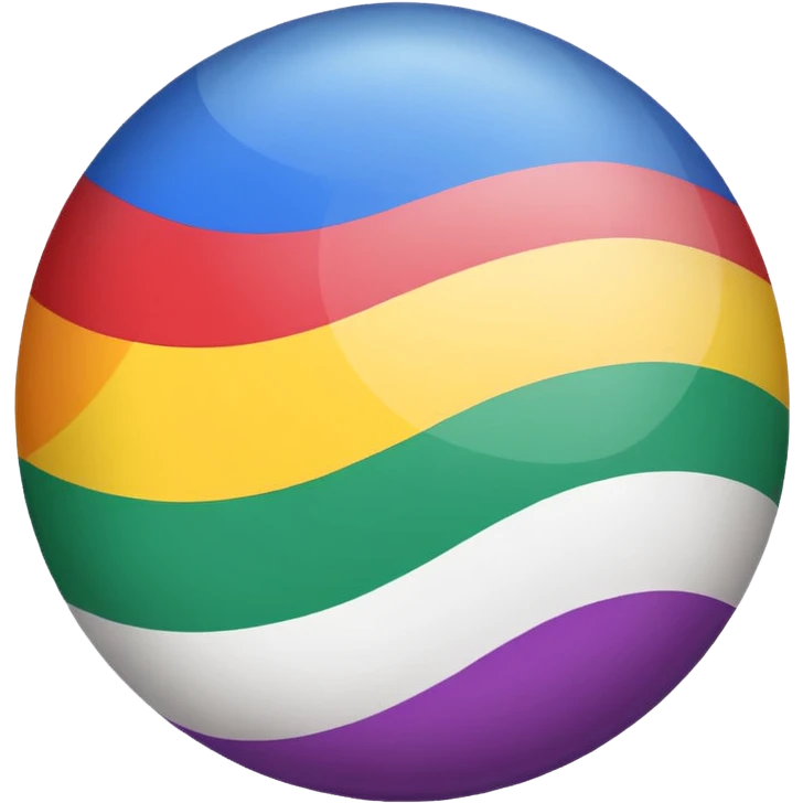 Rede Globo circle white rainbow flag emoji