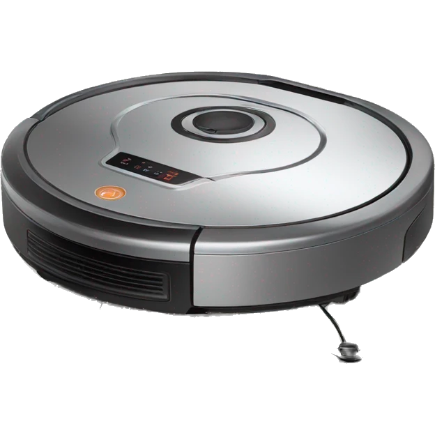 A sad robot vacuum cleaner emoji