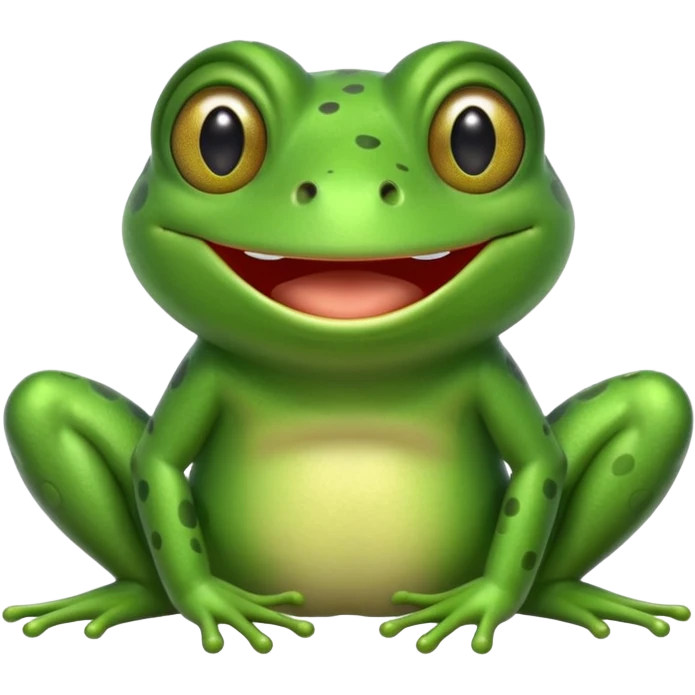 Um sapo dando risada emoji