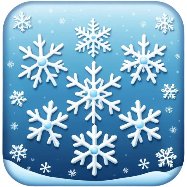 Snowflakes in winter morning emoji