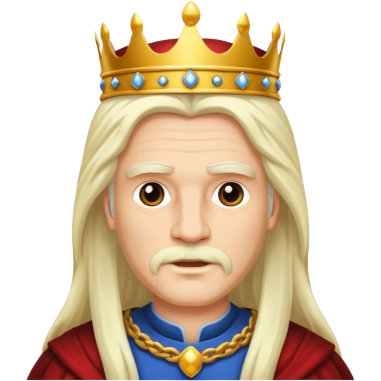 king with pure white long haired emoji