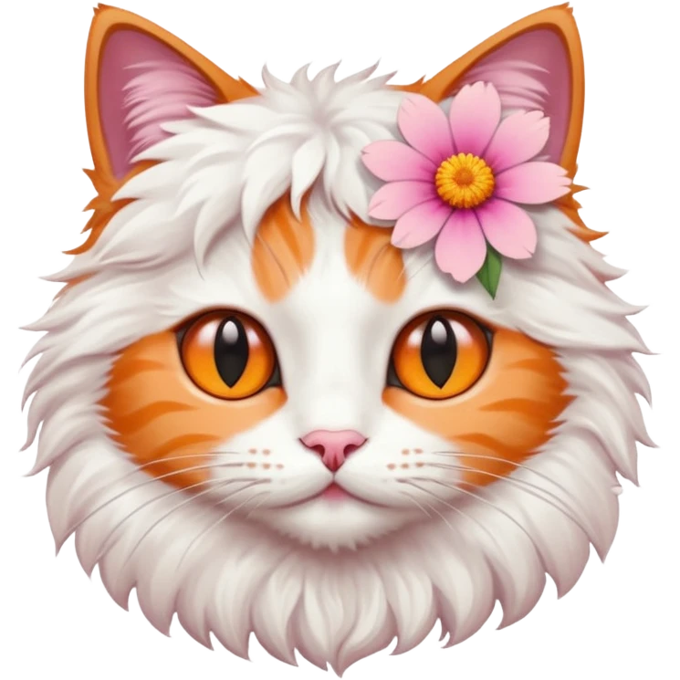 Cat and flower emoji