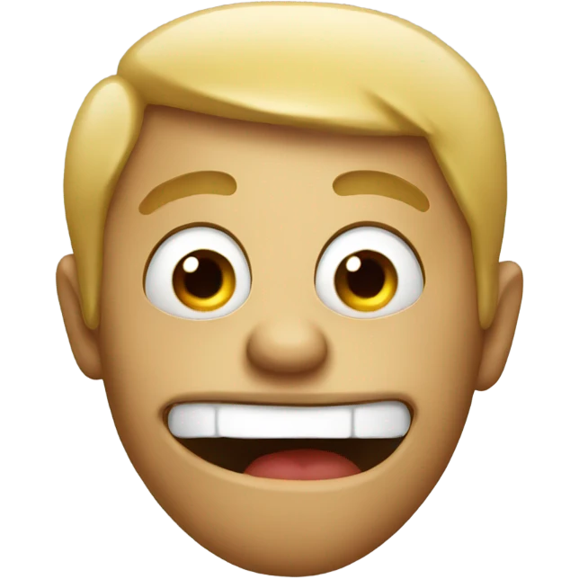 big weird face emoji