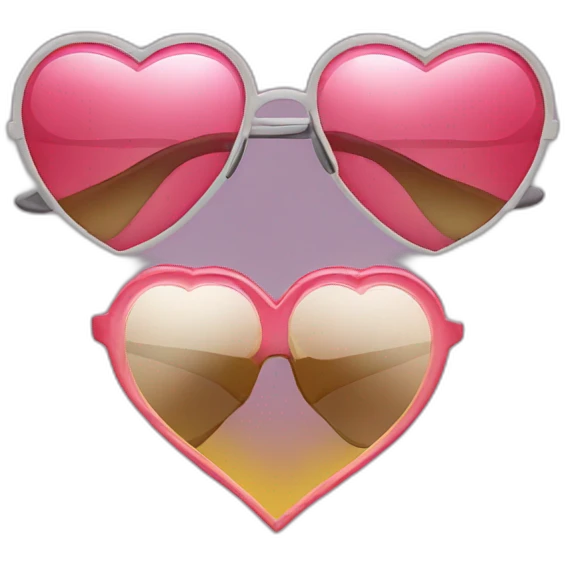heart shaped sunglasses emoji