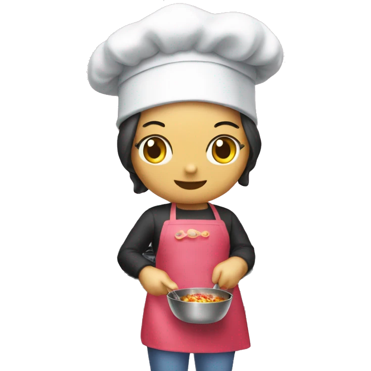 Hello kitty cooking emoji