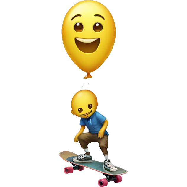 Balloon on skateboard  emoji