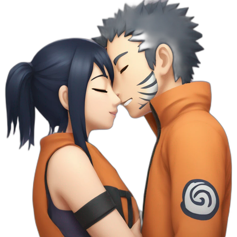 Naruto kissing Hinata emoji