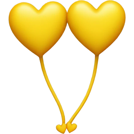 Two little yellow hearts  emoji