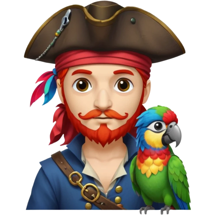 pirate and parrot emoji