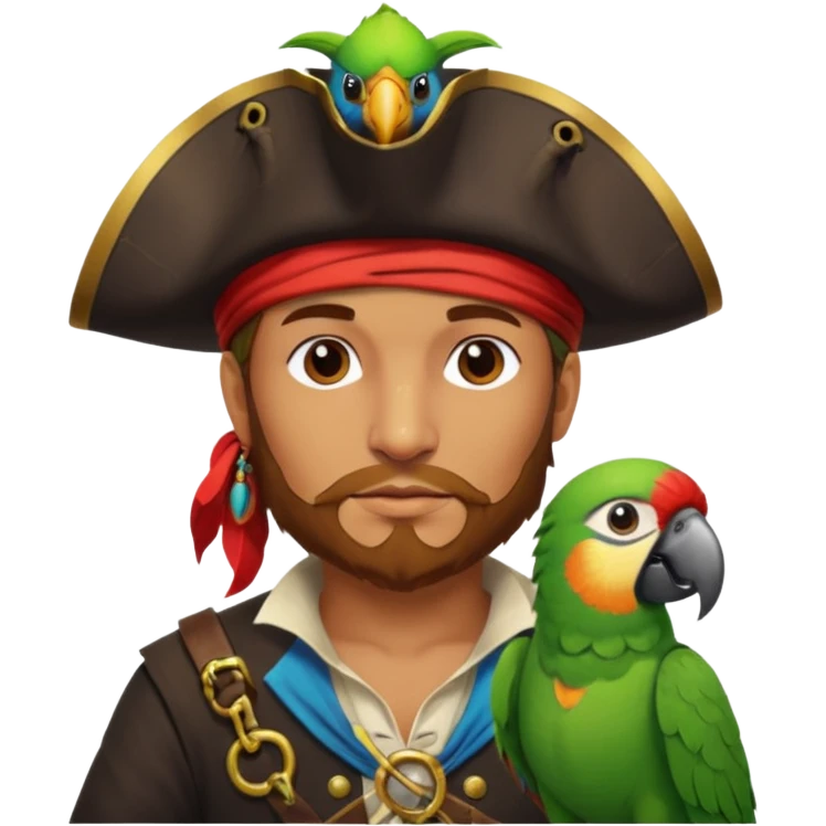 pirate and parrot emoji