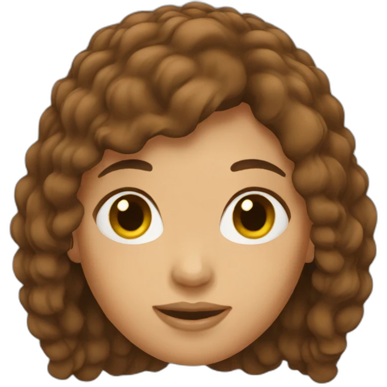 Women brown hair emoji