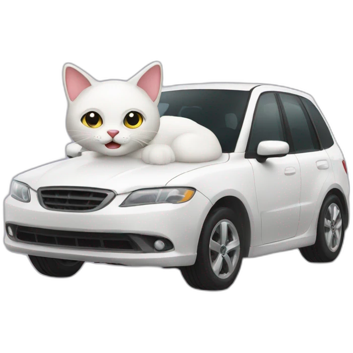 cat drive car emoji