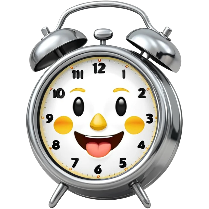 Alarm clock laugh emoji