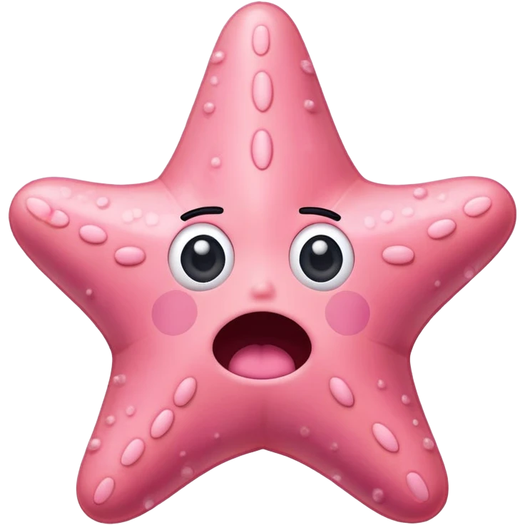 Patrick Star pink starfish surprised face emoji