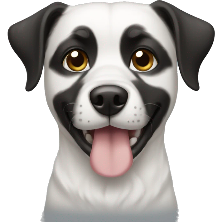 Black and white dog emoji
