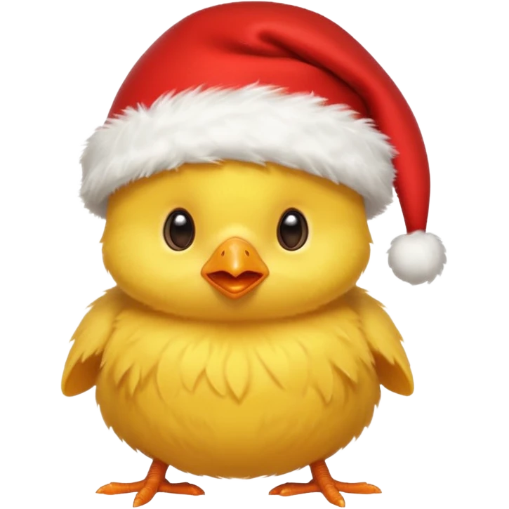 Baby Chick with a Santa hat emoji