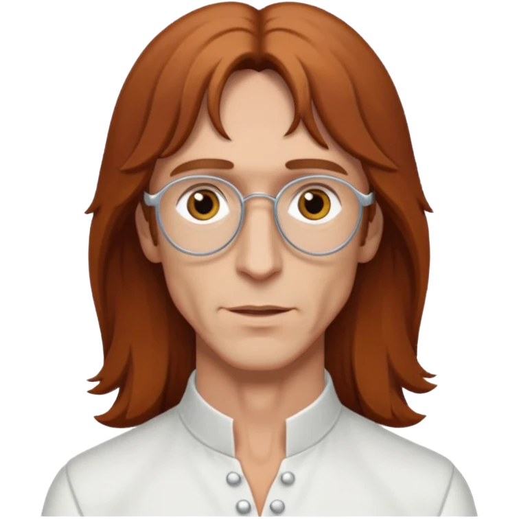 Robin Gibb brown eyes, long auburn hair, white outfit emoji
