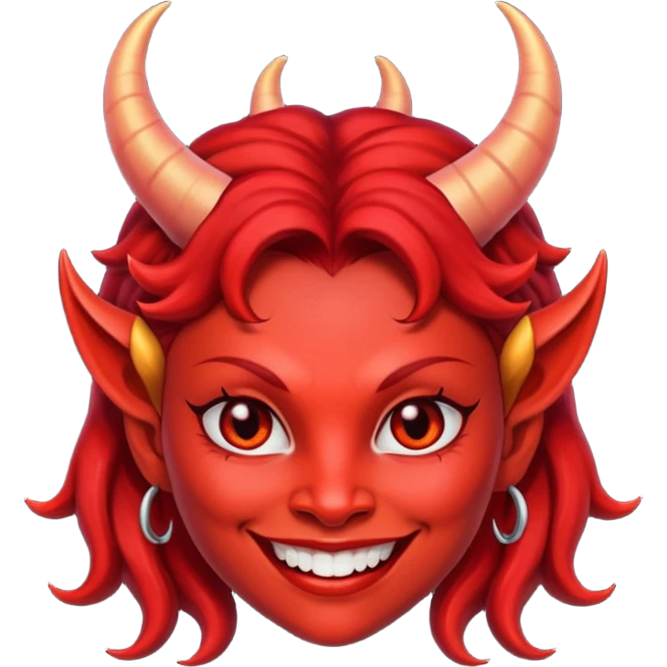 red voman devil  emoji