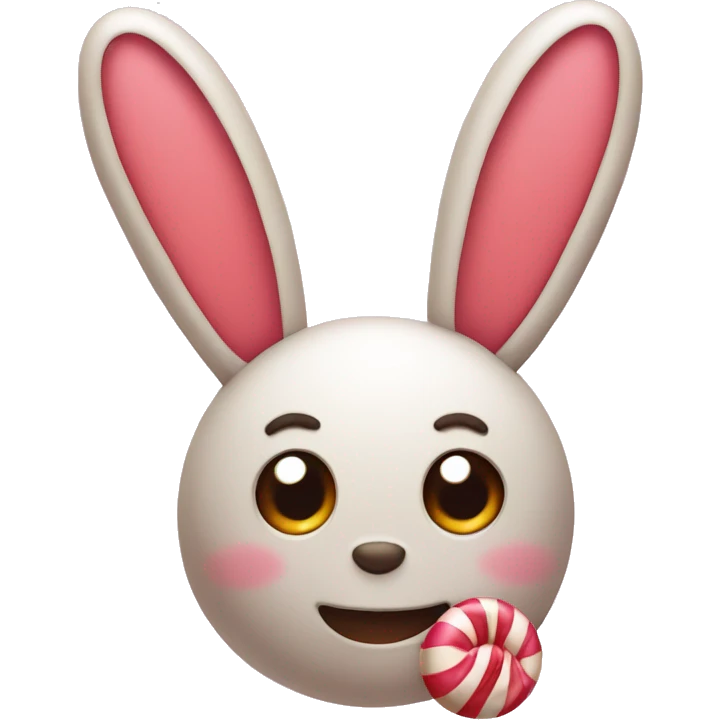 Candy with rabit emoji