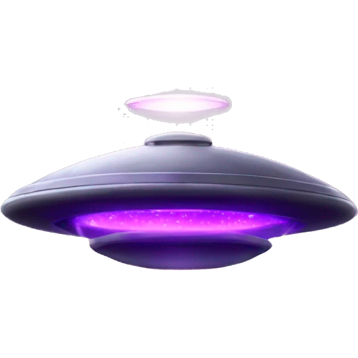 UFO with purple beam emoji