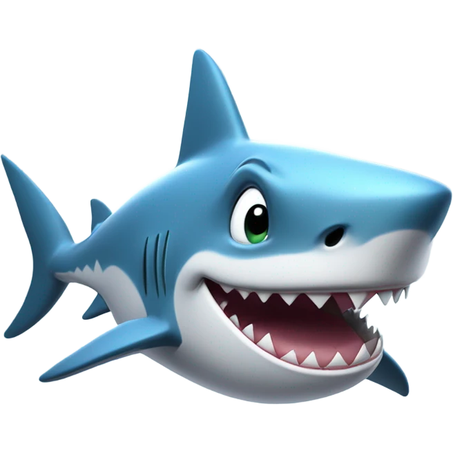 Farting shark emoji
