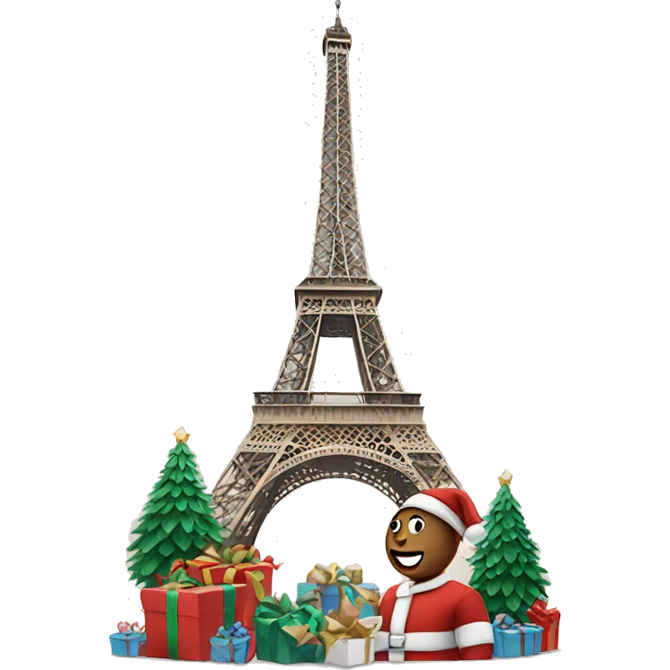 Paris celebrating Christmas emoji