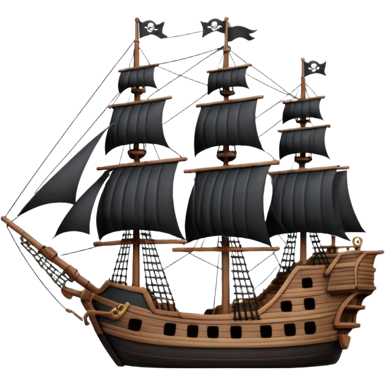 Pirate ship frigate emoji