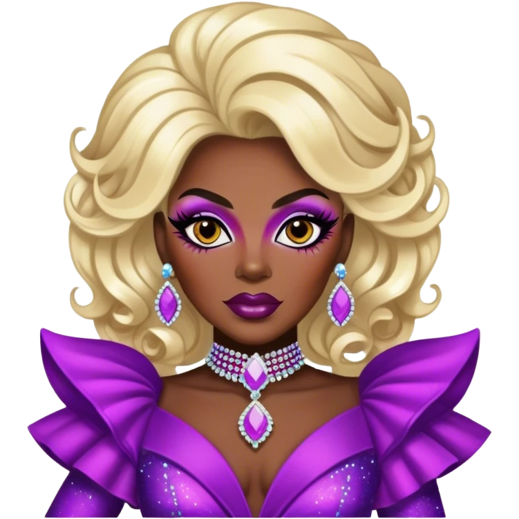 drag queen with outfit emoji