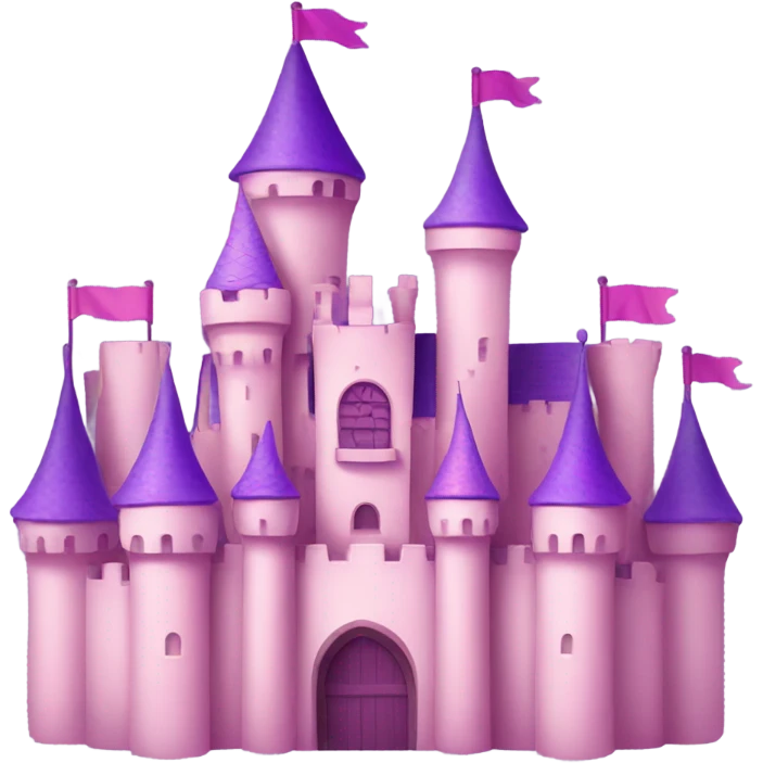 Purple, pink and light pink castle at Disneyland emoji