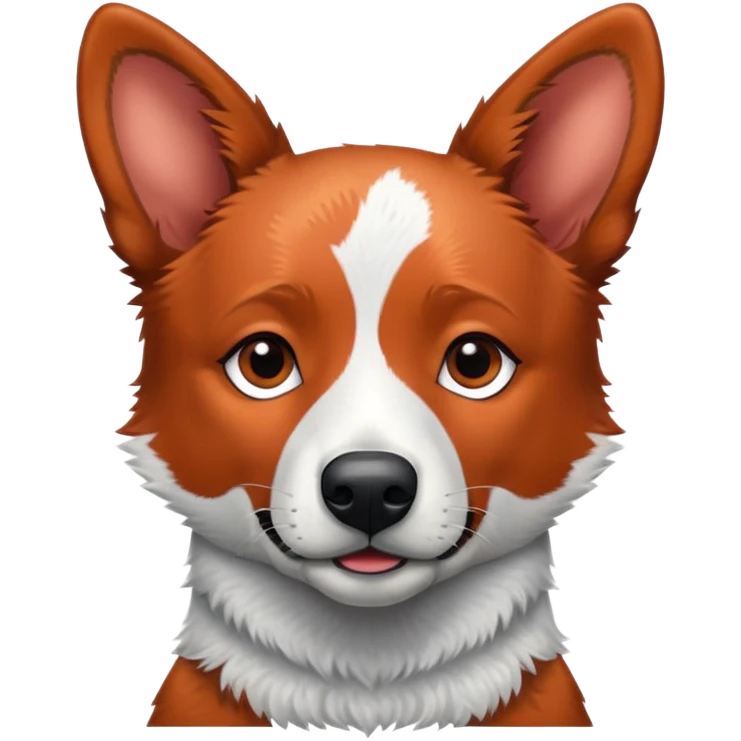 Red heeler face and shoulders emoji